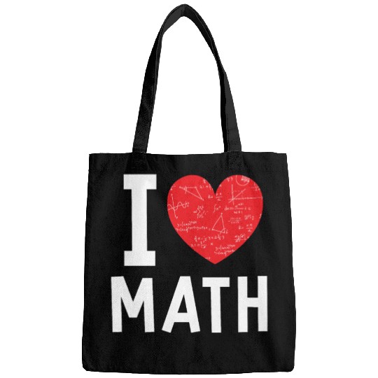 I Love Math Heart Math Bags