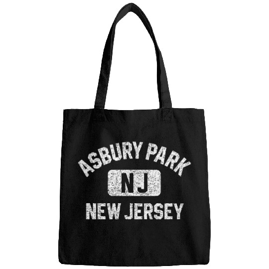 Asbury Park Nj New Jersey Gym Style Distressed Whi Bags