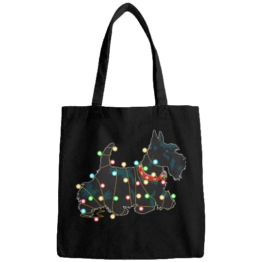 Christmas Lights Scottie Dog Lover Funny Xmas Gift Bags