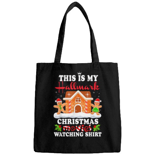 Funny Christmas This Is My Hallmarkk Movie Watch Bags