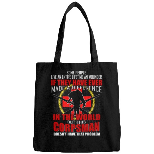 Devil US Navy Corpsman DOC Badass Army Veteran Bags