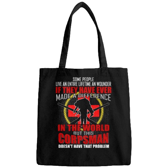Devil US Navy Corpsman DOC Badass Army Veteran Bags