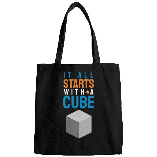 It all starts with a cube / 3d artist gift idea Bags