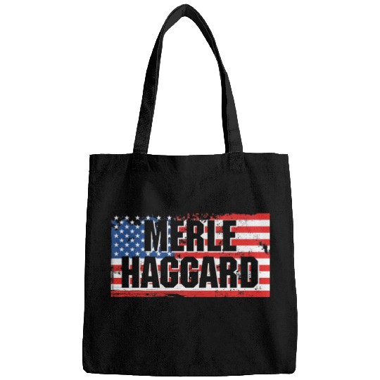 Vintage Graphic Merle Haggard On Flag Bags