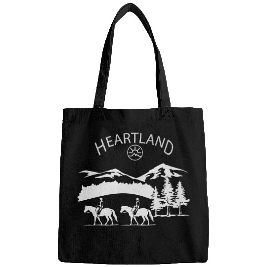 heartland ranch, heartland, sunset, vintage, retro Bags