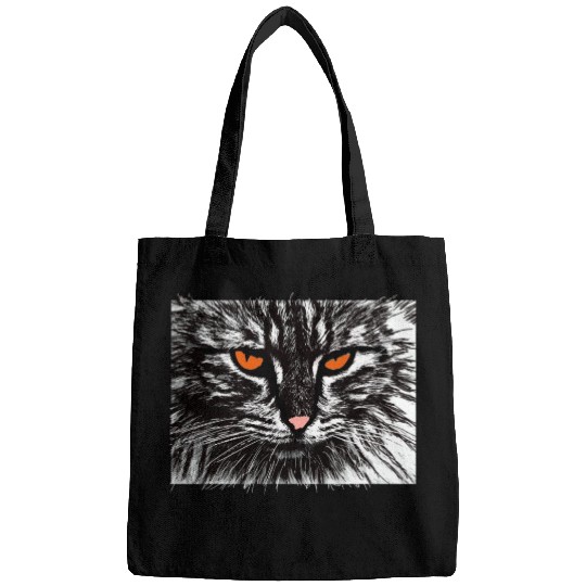 funny cat face Bags