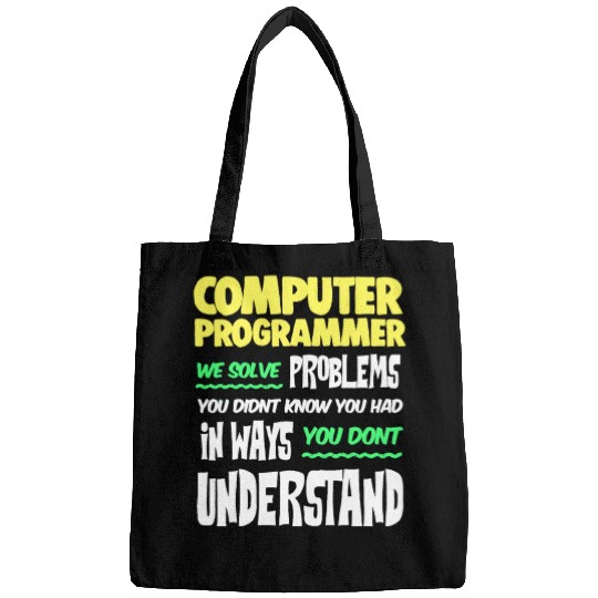 Computer Programmer Geek Pun Apparel Bags