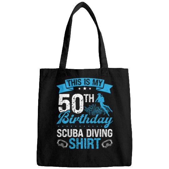 50th Birthday Scuba Diving Diver 50 Year Old Bags