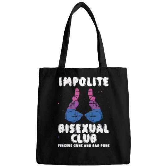 Impolite Bisexual Club Funny Bi Pride LGBT Month Bags