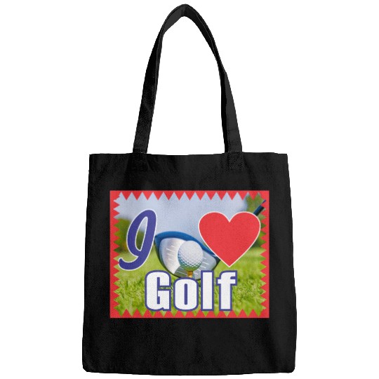 i love golf Bags