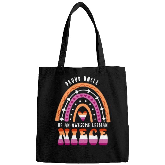 Proud Uncle Awesome Lesbian Niece Bags
