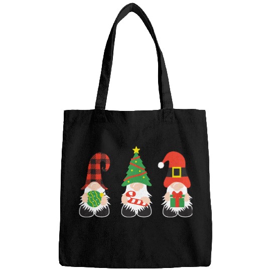 Christmas Gnomes with candy cane, gift Bags