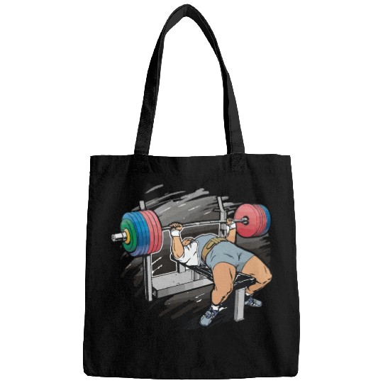 Powerlifting bench press gift for powerlifter gym Bags
