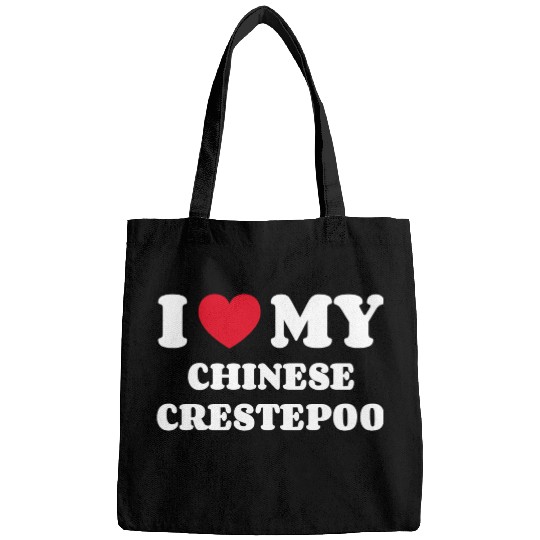 I Love My Chinese Crestepoo Bags
