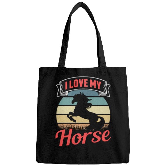 I Love My Horse Rider Riding Lover Equestrian Bags