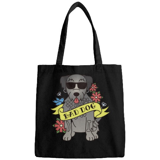 Bad Dog Tattoo Irish Wolfhound Bags