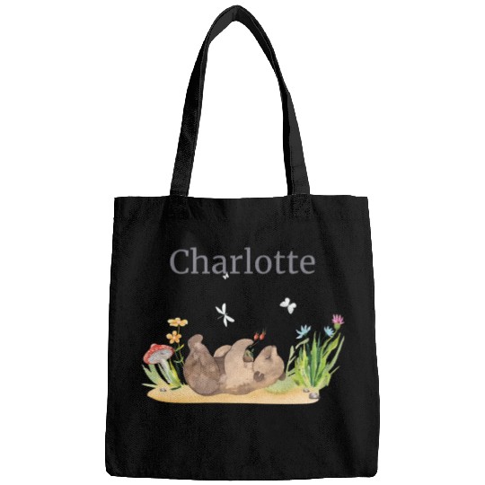 Forest Animal Bear Flowers Name David Bags