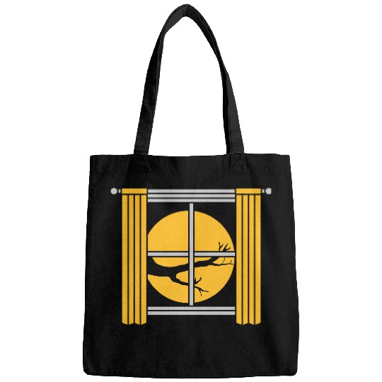 home view moon night Bags