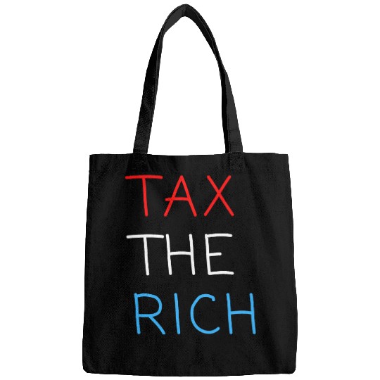 TAX THE RICH (Red, White and Blue letters) Bags