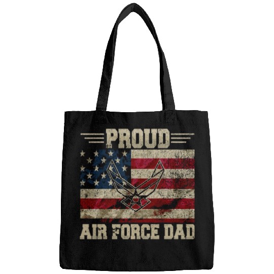 Proud Air Force Dad Veteran Us Flag Bags