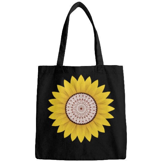 Golden Sunflower Mandala Bags