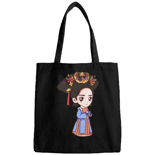 HAND PAINTED GIRL IMAGE Bags