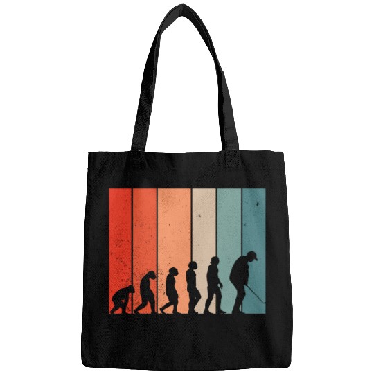 Human Evolution Golf Vintage Golf Player Golfing Bags