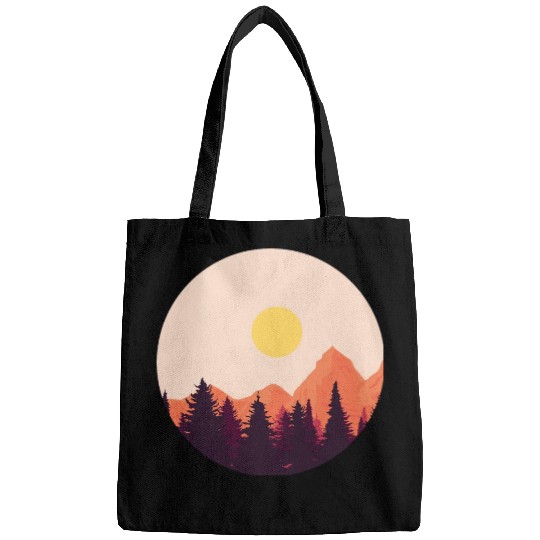 sunset horizon mountains Bags