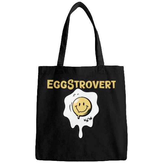 Eggstrovert Happy Extrovert Fried Egg Bags