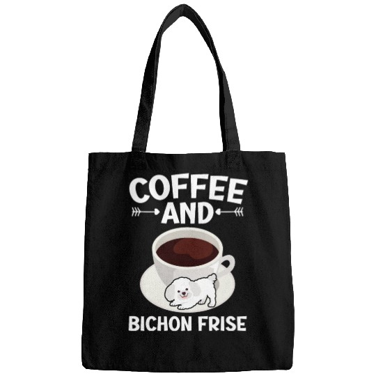 Coffee And Bichon Frise Curly Hair Pup Puppy Lover Bags