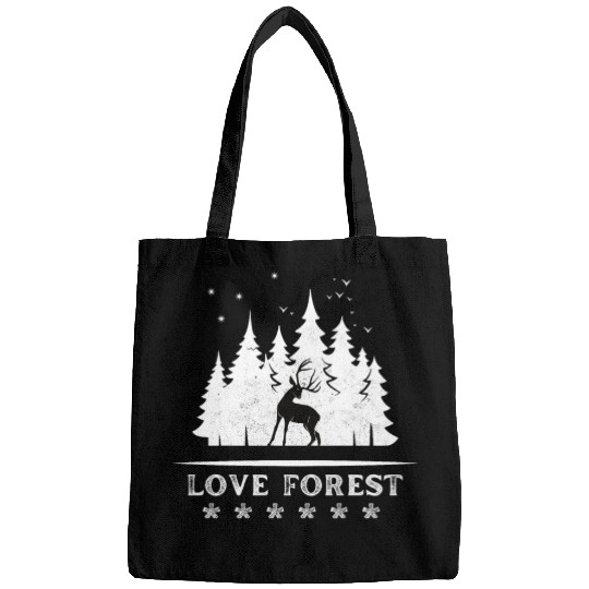 Love forest deer Bags