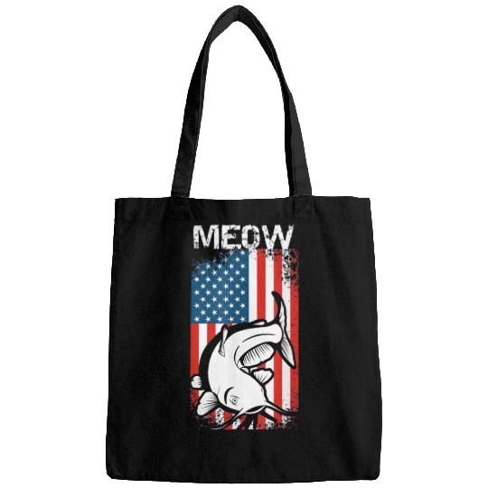 Catfishing American Flag Bags