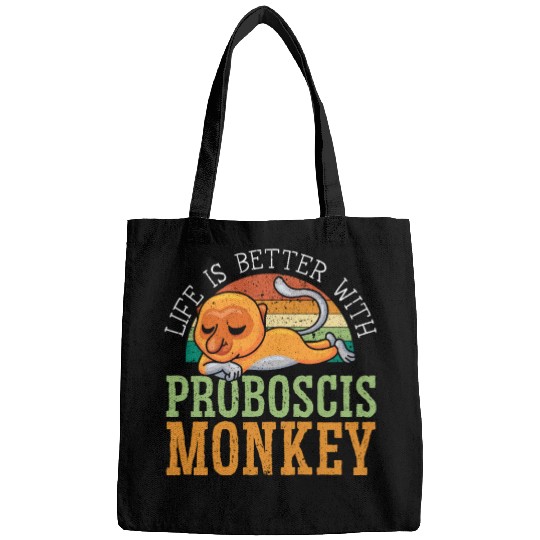 Life Is Better With Proboscis Monkey Ape Zookeeper Bags