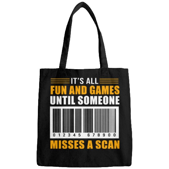 Its All Fun And Games Barcode Funny Postal Worker Bags