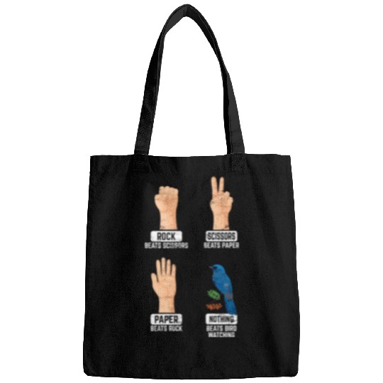 Rock Paper Scissors Nothing Beats Bird Watching Bi Bags