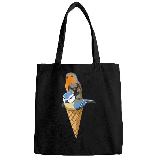 Funny Birds Ice Cream Robin, Blue Tit and House Bags