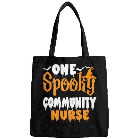 One Spooky Community Nurse Funny Creepy Halloween Bags
