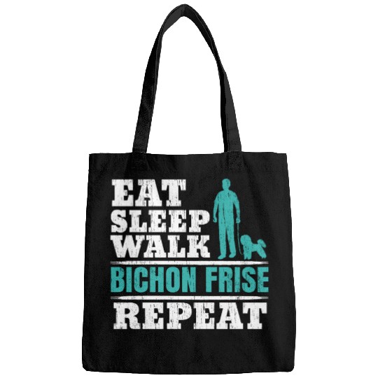Eat Sleep Walk Bichon Frise Repeat Dog Lover Bags