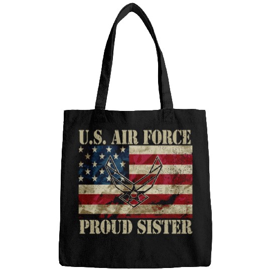 Proud Air Force Sister Military Veteran Pride Us F Bags