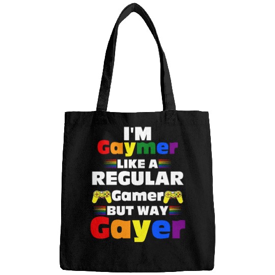 Funny Gaymer Gay Gamer Gayer - Pride Rainbow LGBT Bags