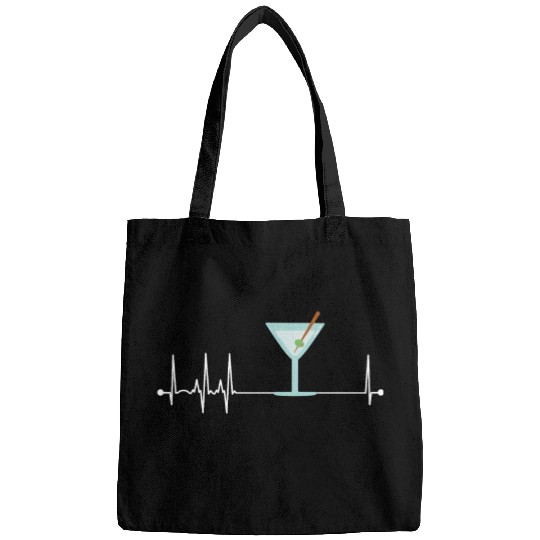 Martini Heartbeat Martini Lover Cocktail Drink Bags