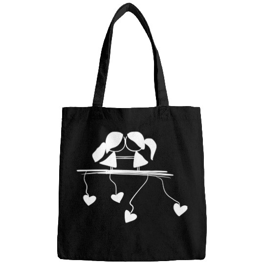 lesbian couple love symbol Bags