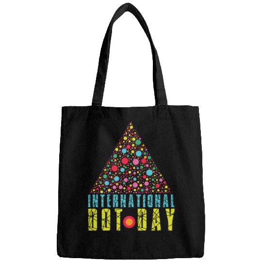 Colorful Triangle Pattern International Dot Day Bags