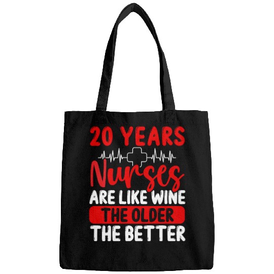 20 Year Old Nurse Appreciation Wine 20 Birthday Bags