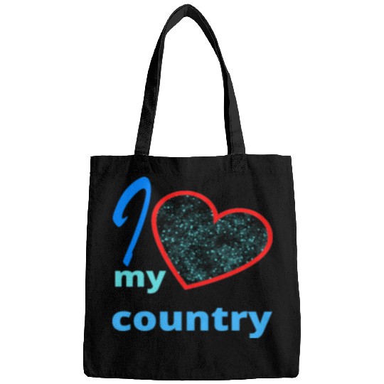 i love my country Bags