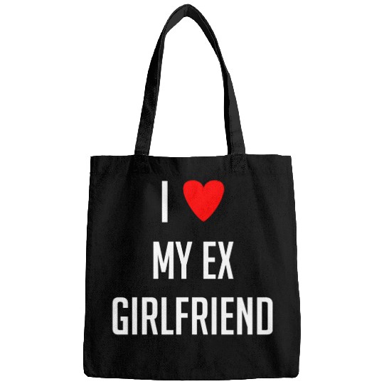 I LOVE MY EX GIRLFRIEND HEART TRENDY Bags