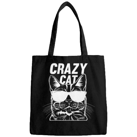 Cat Owner Cat Lover Funny Cat Meme I Crazy Cat Bags