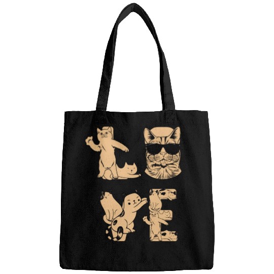Cat LOVE Cats I Cute Cat Lover Cat Owner I LOVE Ca Bags