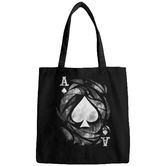 Ace Of Spades card Grunge Distressed Bags