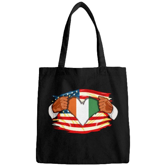 Ivorians Who Live in America Ivory Coast Flag Bags
